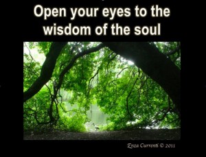 "Open your eyes to the wisdom of the soul." ~Enza Currenti~